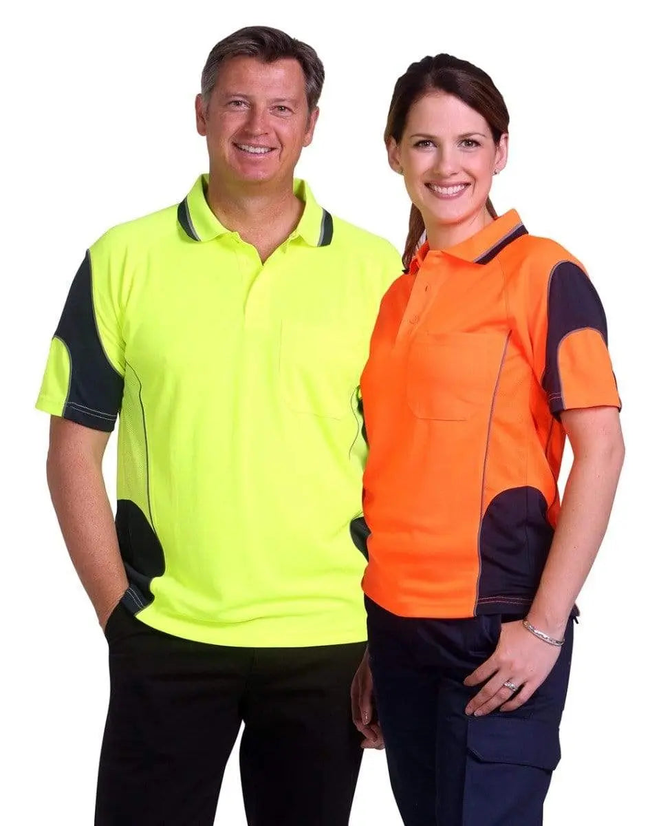 Aiw Alliance Short Sleeve Safety Polo - Unisex  SW71 Work Wear Australian Industrial Wear